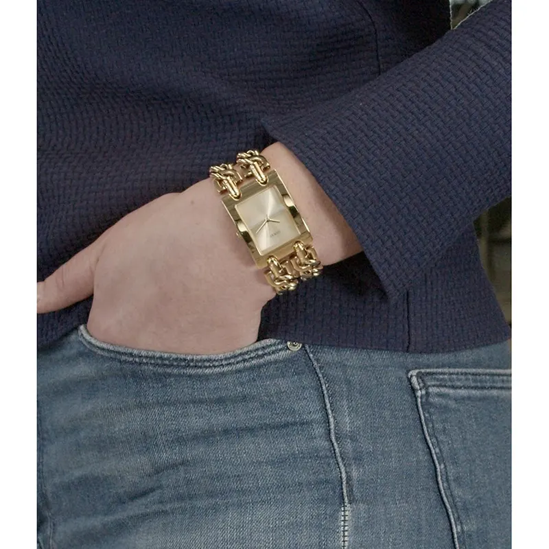 Guess Mod Champagne Dial Gold-tone Ladies Watch | W1117L2
